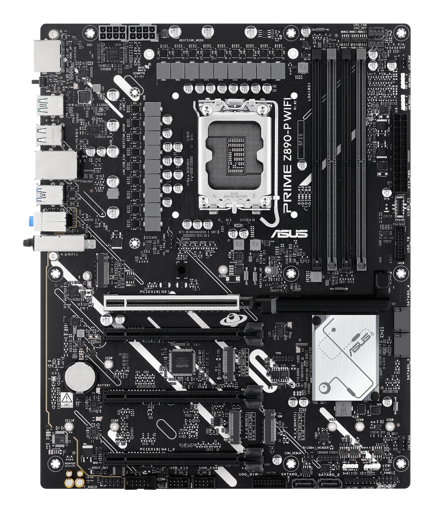 TARJETA MADRE ASUS (PRIME Z890-P WIFI) SOCKET 1851 15A 4 DDR5 HDMI TB PCIE-5.0 WIFI7 ATX