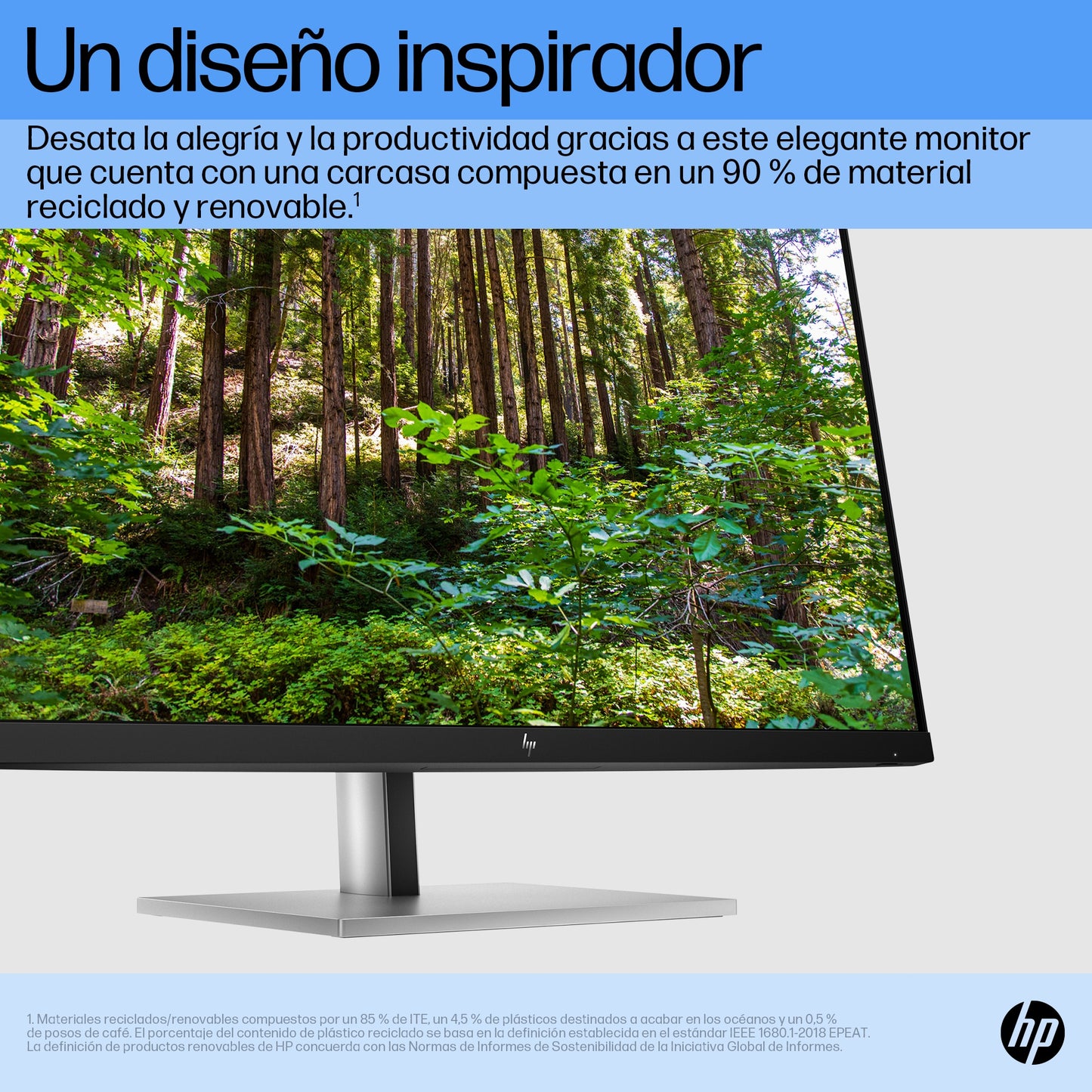 HP E27 G5 FHD Monitor, Resolución 1920 X 1080 (Full HD 1080p), aspect ratio 16:9, Puertos DP/HDMI,no webcam,Bajo contenido de halógeno; La caja interna con cojín de celulosa moldeado es 100 % sostenible y reciclable; La caja exterior y los cojines co...