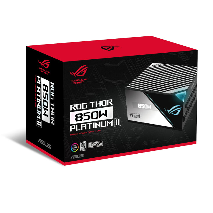 Fuente de Poder Asus ROG-THOR-850P2-GAMING 850W ATX 12V 80 Plus Platinum ll Modular 20+4 pin Fan 135mm OLED ARGB