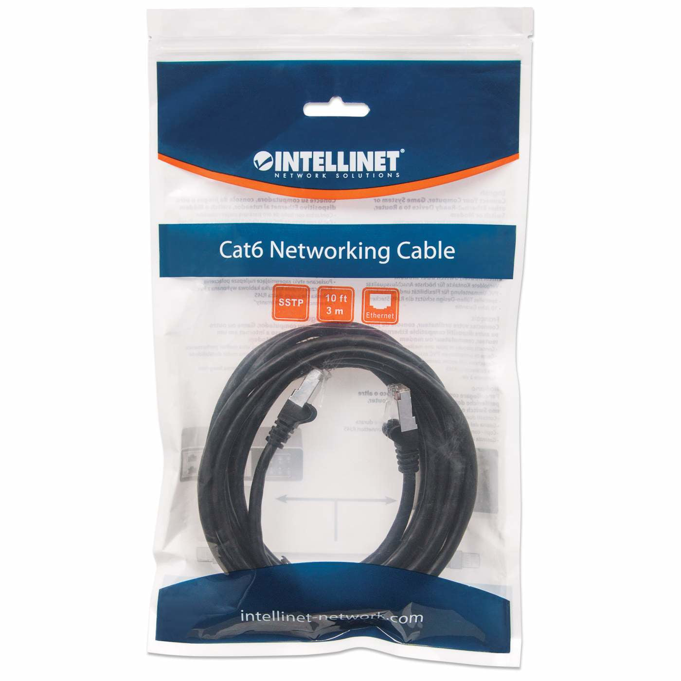 CABLE DE RED PATCH CAT6A RJ45 3.0M SFTP BLINDADO NEGRO