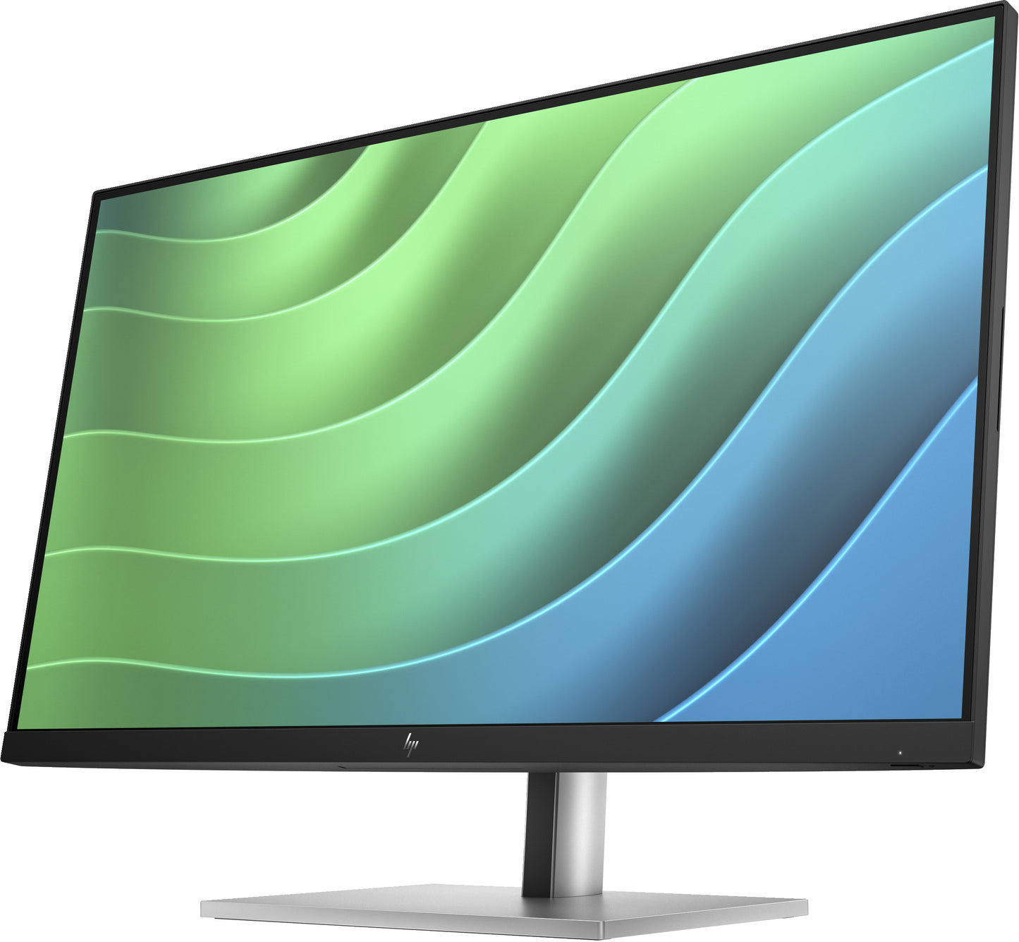 HP E27 G5 FHD Monitor, Resolución 1920 X 1080 (Full HD 1080p), aspect ratio 16:9, Puertos DP/HDMI,no webcam,Bajo contenido de halógeno; La caja interna con cojín de celulosa moldeado es 100 % sostenible y reciclable; La caja exterior y los cojines co...