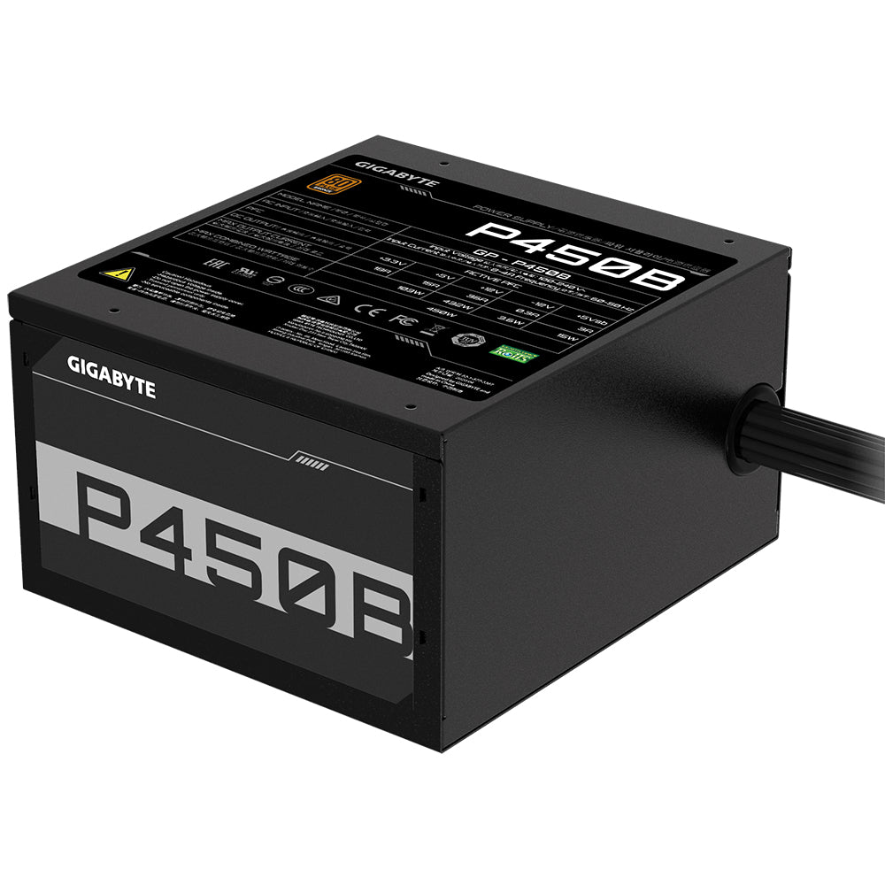 Fuente de Poder Gigabyte P450B 450W ATX 12V 80 Plus Bronze Fan 20+4 pin 120mm Negro