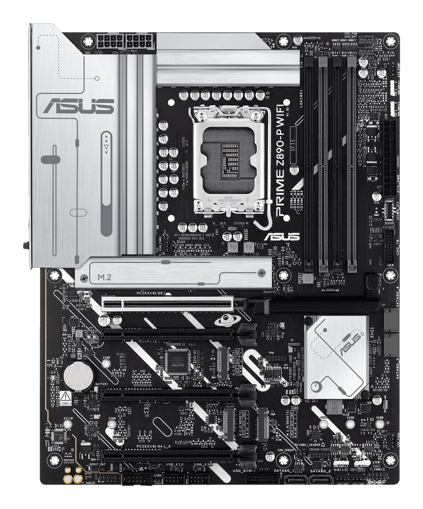 TARJETA MADRE ASUS (PRIME Z890-P WIFI) SOCKET 1851 15A 4 DDR5 HDMI TB PCIE-5.0 WIFI7 ATX