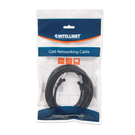 CABLE DE RED PATCH CAT6A RJ45 3.0M SFTP BLINDADO NEGRO
