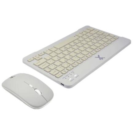 KIT TECLADO MOUSE COMPACTO BL UETOOTH 2 EN 1 GENOVA GRIS