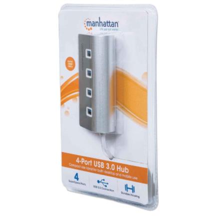 HUB USB V3.0 4 PTOS SIN FUENTE ALUMINIO