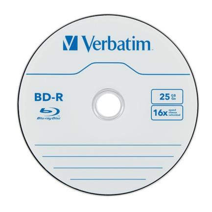 Disco Compacto Verbatim Blu Ray BD-R 25GB 16X Torre C/50