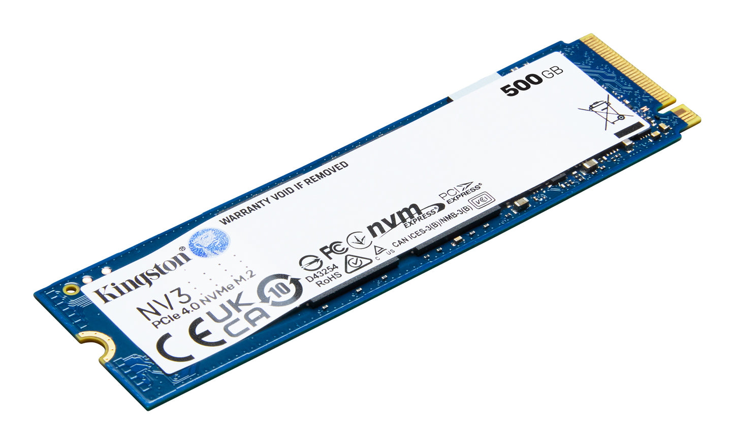 Unidad de Estado Solido SSD Kingston 500 GB SNV3S NVMe PCI Express 4.0 M.2