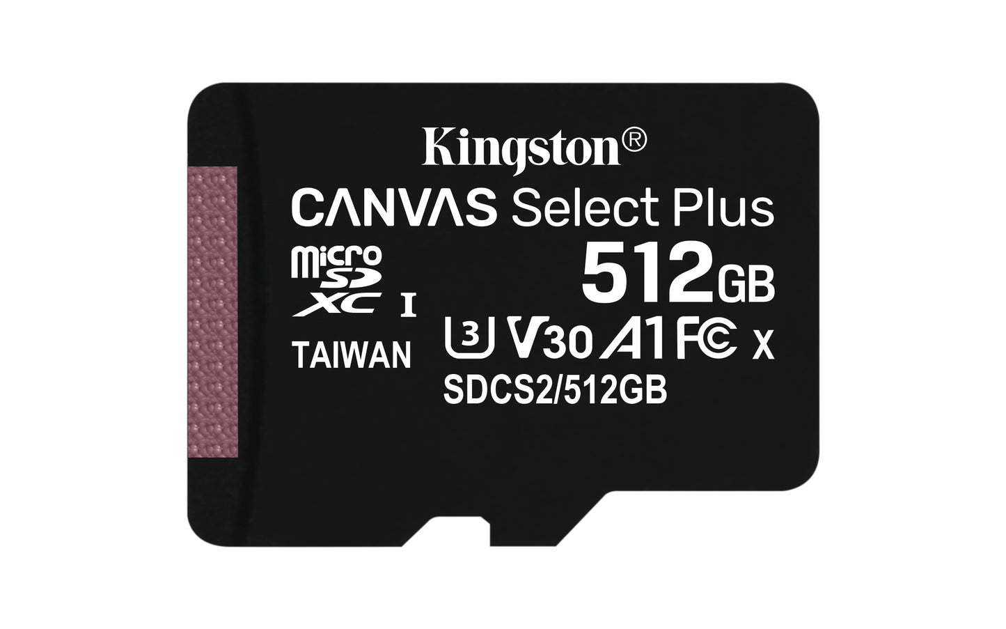 Tarjeta MicroSD Kingston Canvas Select Plus 512 GB 100R A1 C10 Card C/Adaptador