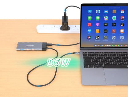 Docking Manhattan USB-C 10 Puertos 2xHDMI 5xUSB-A US