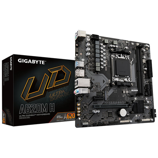 Tarjeta Madre Gigabyte A620M H 2xDDR5 128GB 6400Mhz HDMI DP M.2 PCIe 4.0 S AM5 Ryzen mATX