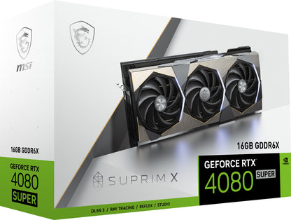 Tarjeta de Video Suprim X MSI GeForce RTX4080 Super 16GB Triple Fan GDDR6X PCIe 4 0 256 bits HDMI DP