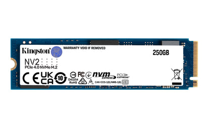 Unidad de Estado Sólido Kingston 250G NV2 PCIe 4.0 NVMe SSD