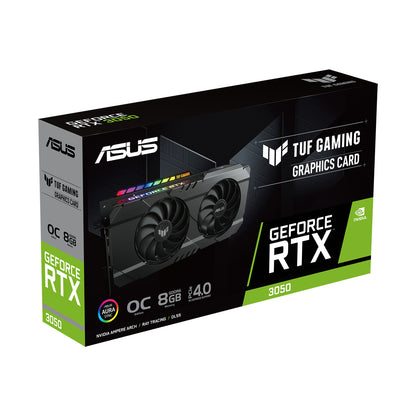 Tarjeta de Video Asus TUF Gaming GeForce RTX3050 OC 8GB ARGB Dual Fan GDDR6 PCIe 4.0 2xHDMI 3xDP