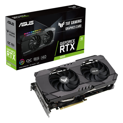 Tarjeta de Video Asus TUF Gaming GeForce RTX3050 OC 8GB ARGB Dual Fan GDDR6 PCIe 4.0 2xHDMI 3xDP