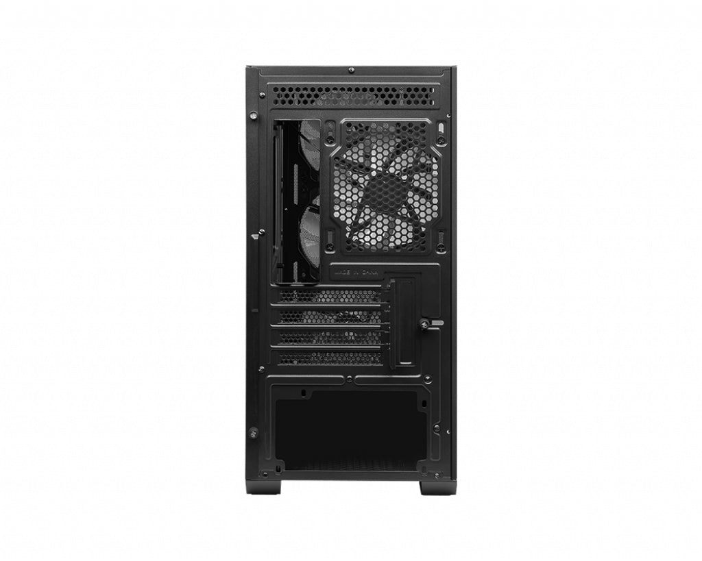 Gabinete Gamer MSI MAG FORGE M100A Mid Tower mATX ITX 4xFan RGB Cristal Templado Color Negro