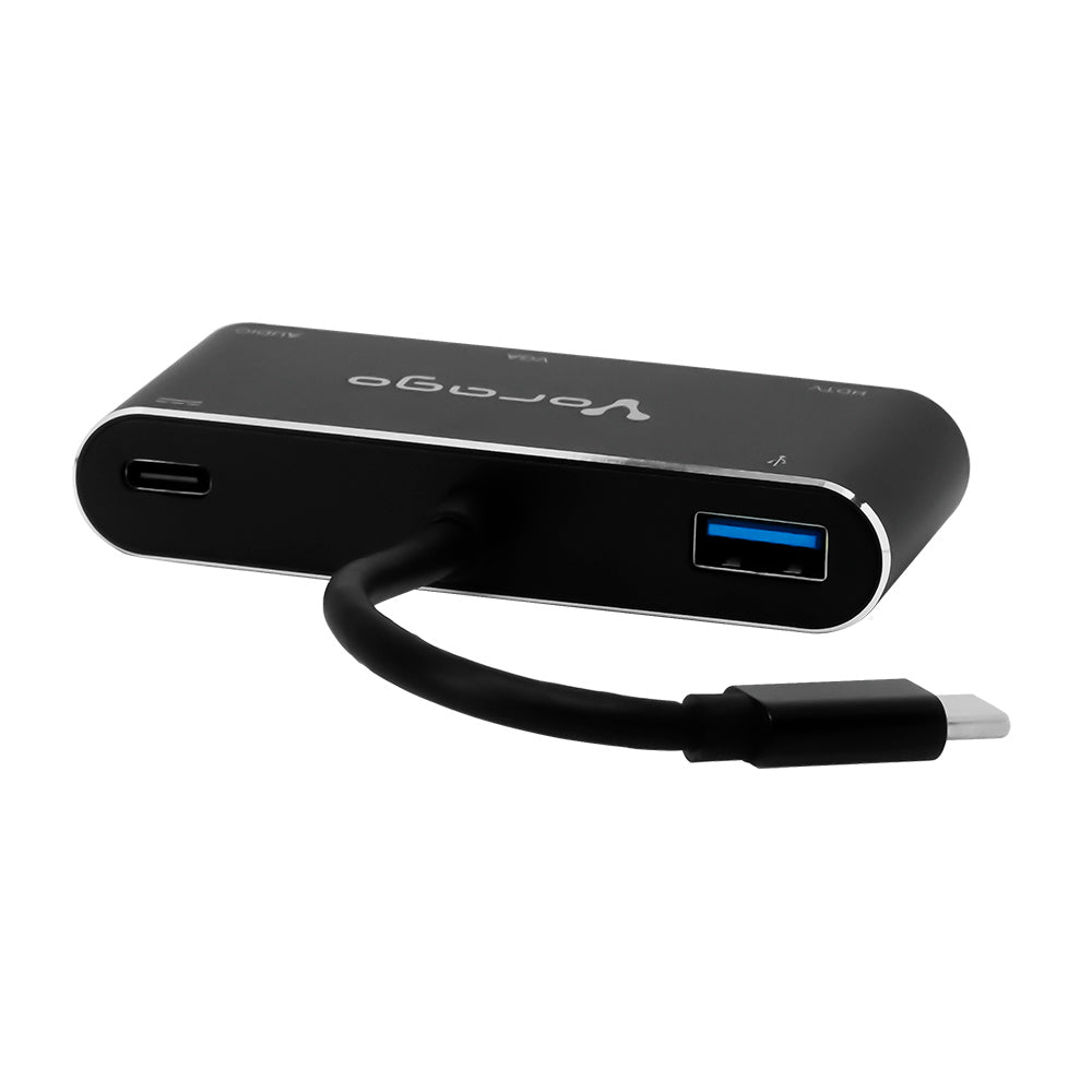 CONVERTIDOR VORAGO 5EN1 ADP-350 USB TIPO C A HDMIVGAUSB 3.0JACK