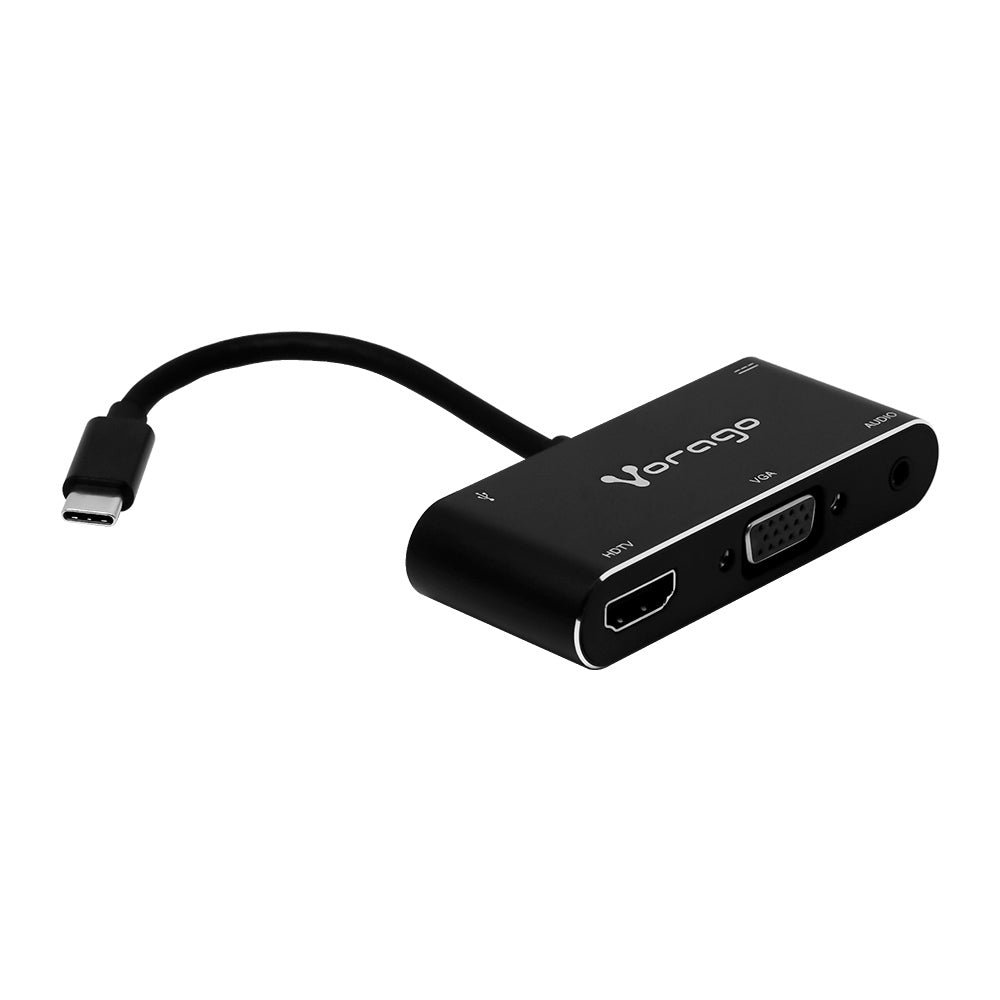 CONVERTIDOR VORAGO 5EN1 ADP-350 USB TIPO C A HDMIVGAUSB 3.0JACK