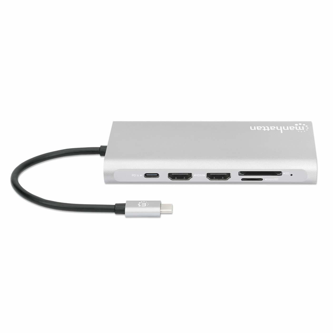 Docking Manhattan USB-C para Triple Monitor HDMI/USB-C/PD/SD/micro SD