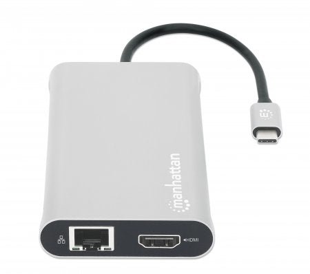 Docking Manhattan USB-C para Triple Monitor HDMI/USB-C/PD/SD/micro SD