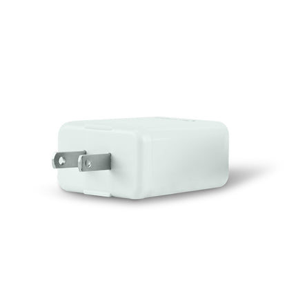 CARGADOR P/PARED AU-350 QUICK CHARGE 3.0 20W USB A Y TIPO C BLANC