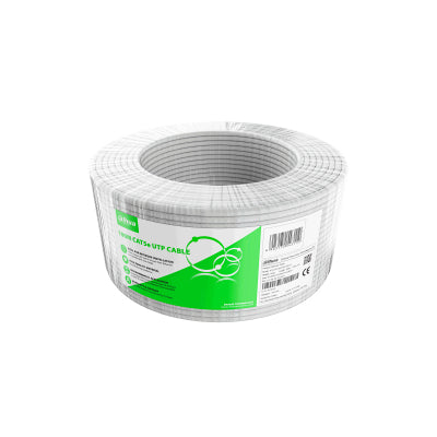 Bobina de Cable Dahua UTP Cat 5e de 100m CCA/24 AWG/Color Blanco/Uso Interior/Cubierta HDPE de FR-PVC ROHS