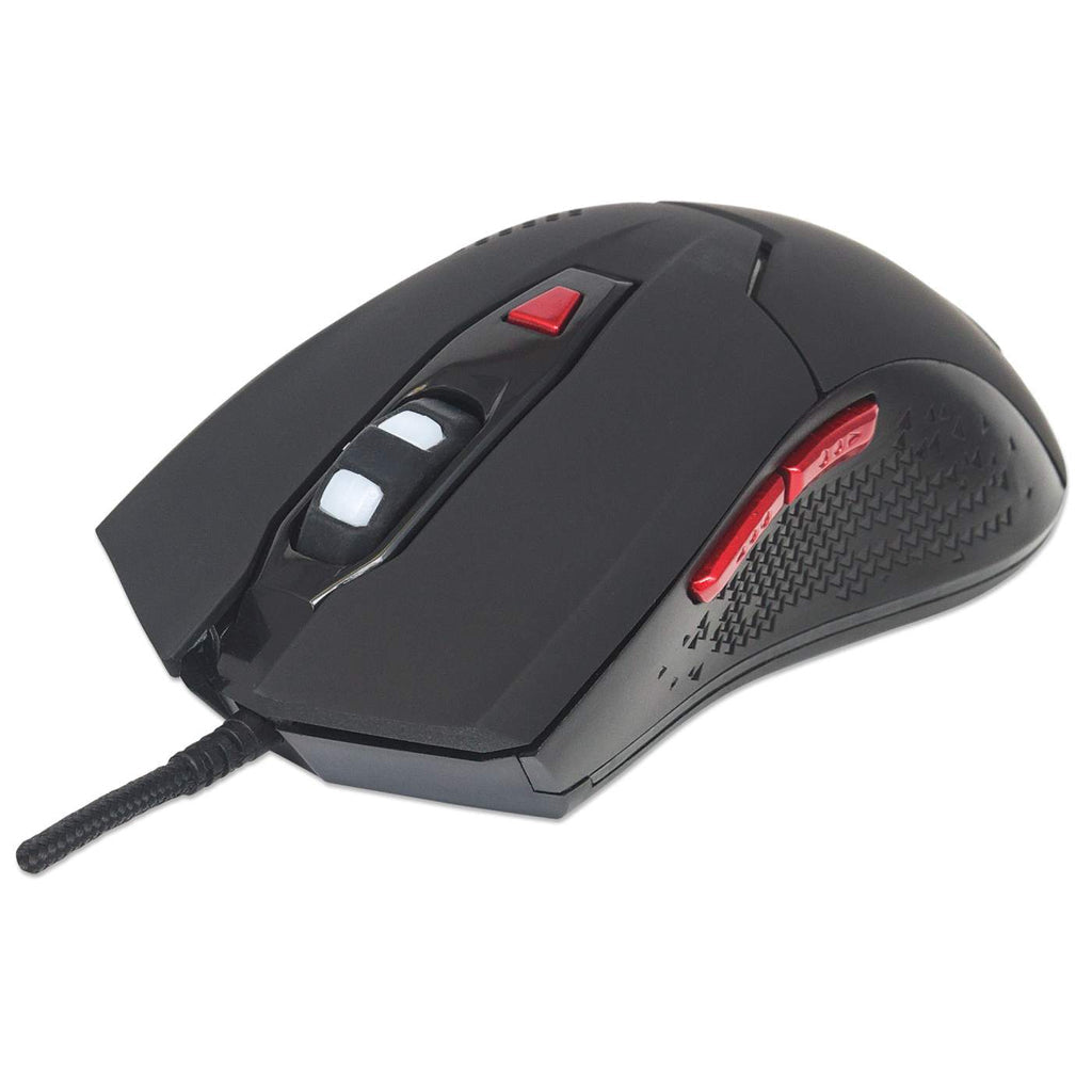 MOUSE OPTICO GAMING USB 6 BOTONES NEGRO C/LUZ