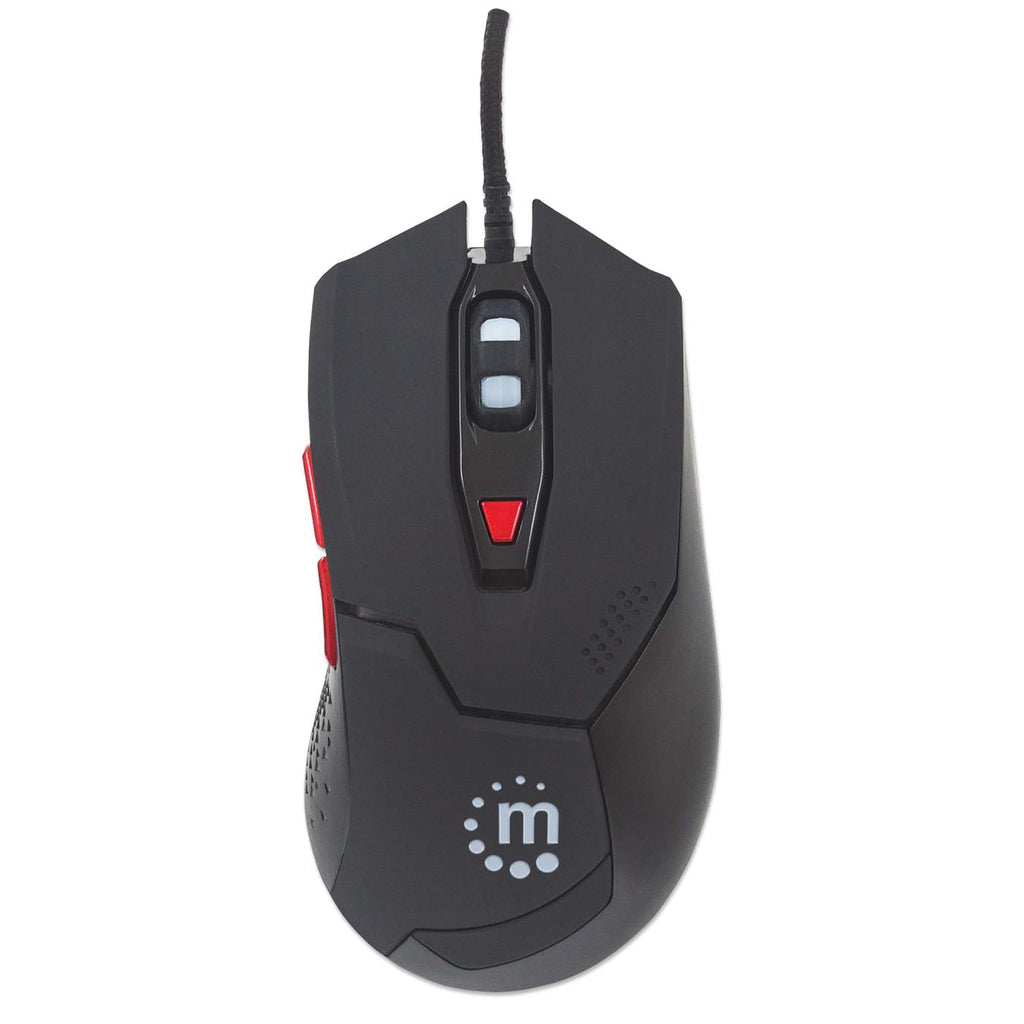 MOUSE OPTICO GAMING USB 6 BOTONES NEGRO C/LUZ