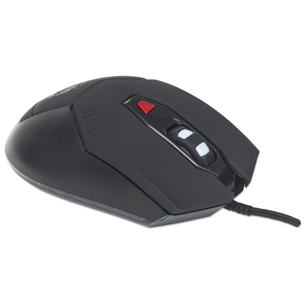 MOUSE OPTICO GAMING USB 6 BOTONES NEGRO C/LUZ