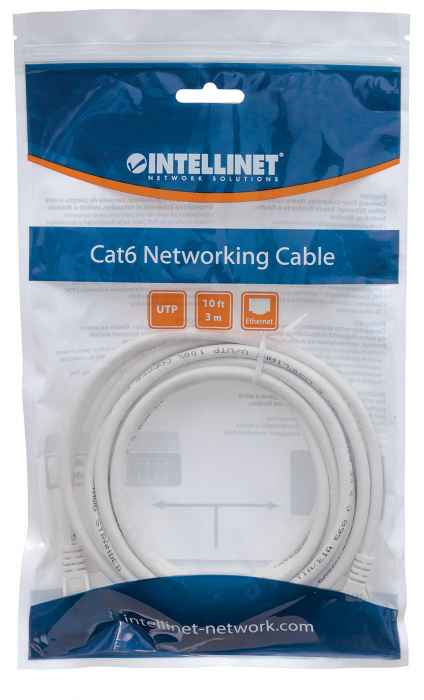 Cable Intellinet Red Cat6 UTP RJ45 M-M 2m Color Blanco