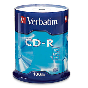 Disco VERBATIM CD-R 52X 80MIN 700MB C/100