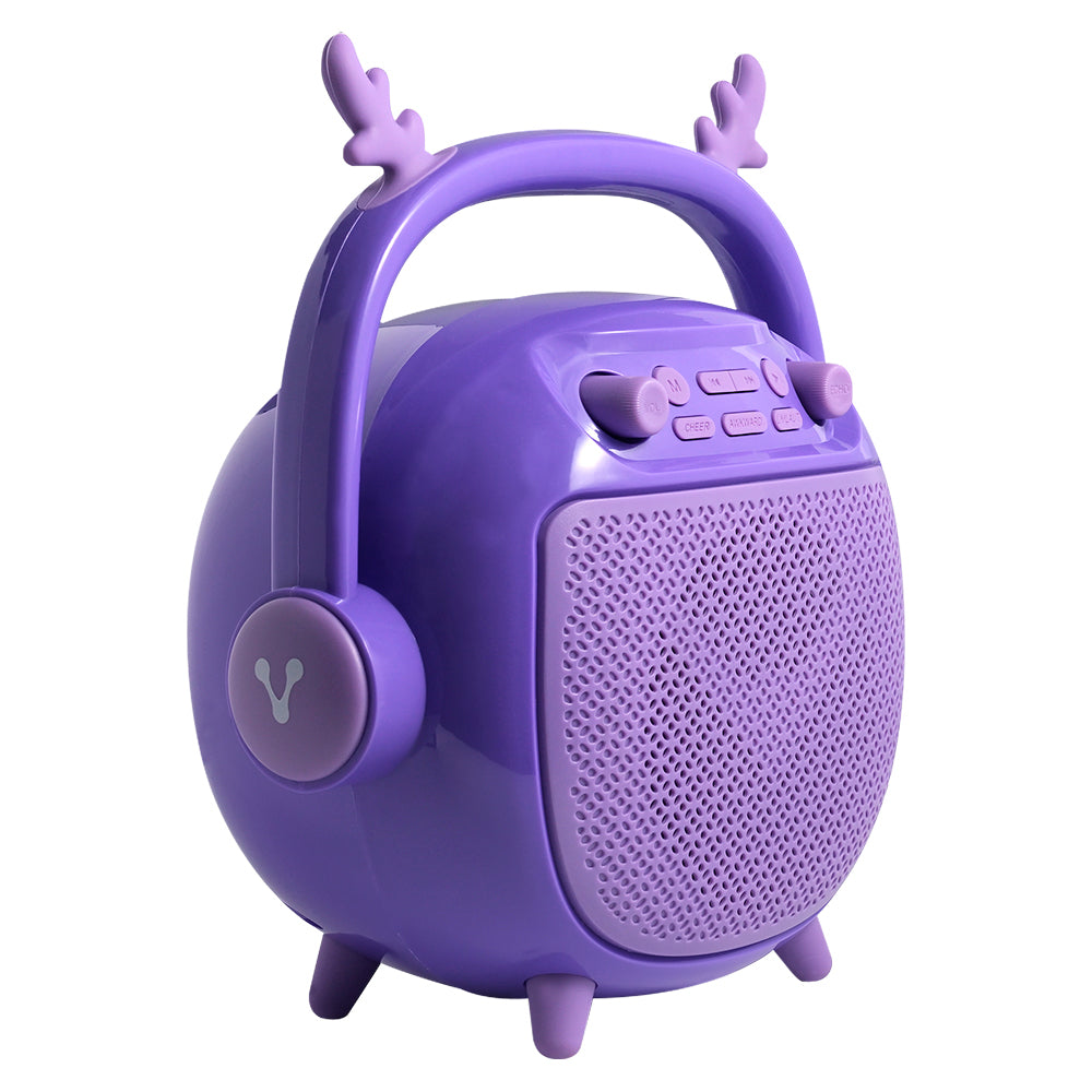 BOCINA VORAGO BSP-205 BLUETOOTH MSD / USB / 3.5MM MICROFONO CON MODOS DE VOZ COLOR PURPURA