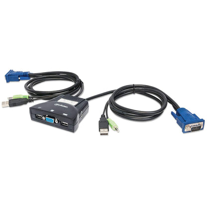 SWITCH KVM 2 PTOS USB Y 2PTOS VGA 3.5MM 1920X1440 CON CABLES