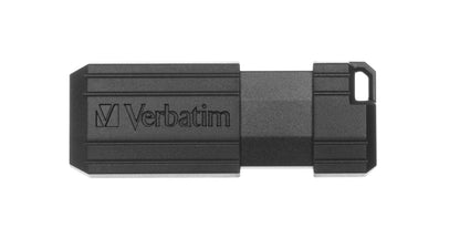 Memoria USB Verbatim PinStripe de 128 GB Color Negro