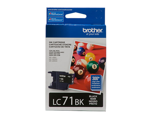 Tinta Brother LC71BK Rendimiento 300 Páginas Color Negro