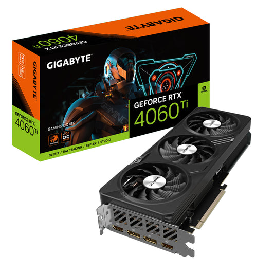 Tarjeta de Video Gigabyte Gaming GeForce RTX4060TI OC 16GB RGB Triple Fan GDDR6 PCIe 4.0 2xDP 2xHDMI