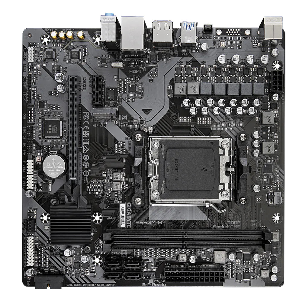 Tarjeta Madre Gigabyte B650M H 2xDDR5 128GB 6400Mhz HDMI DP M.2 PCIe 4.0 S AM5 Ryzen mATX