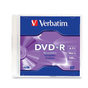 DVD+R Verbatim 4.7GB 16X Single Slim Case