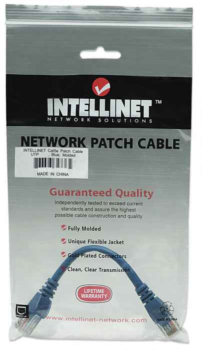 CABLE DE RED PATCH CAT5E RJ45 0.50M AZUL