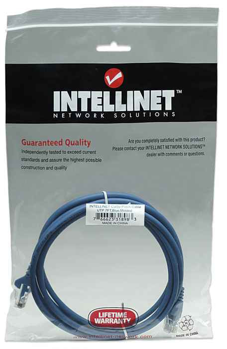 Cable Patch Intellinet 2.0m(7.0f) Cat 5e UTP Color Azul