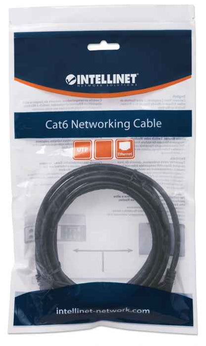 Cable Intellinet Red Cat6 UTP RJ45 M-M 1m Color Negro