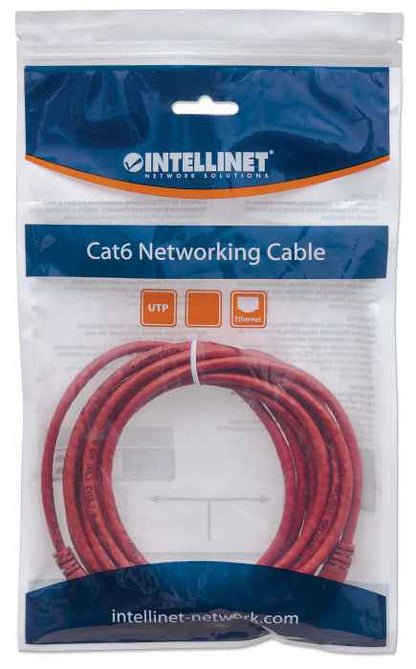 CABLE DE RED PATCH CAT6 RJ45 1.0M ROJO