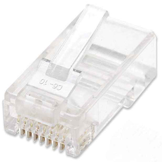 PLUG MODULAR RJ45 UTP CAT5E SOLIDO BOTE CON 100 PIEZAS