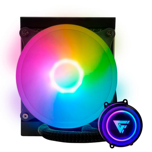 Enfriamiento Líquido Game Factor LQG501 120mm RGB TDP 150W 1 Ventilador 70 CFM Color Negro