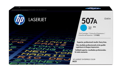 HP 507A CYAN LASERJET TONER CARTRIDGE CE401A