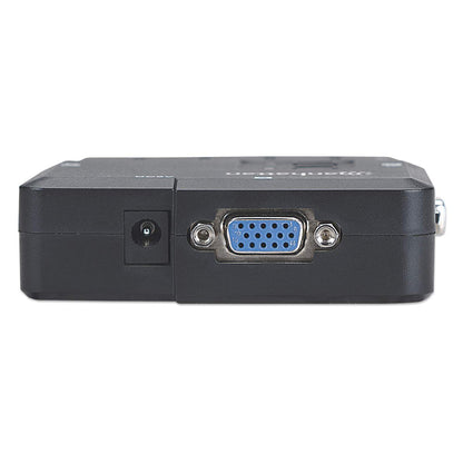 SWITCH KVM 2 PTOS USB Y 2PTOS VGA 3.5MM 1600X900 CON JUEGO CABLES