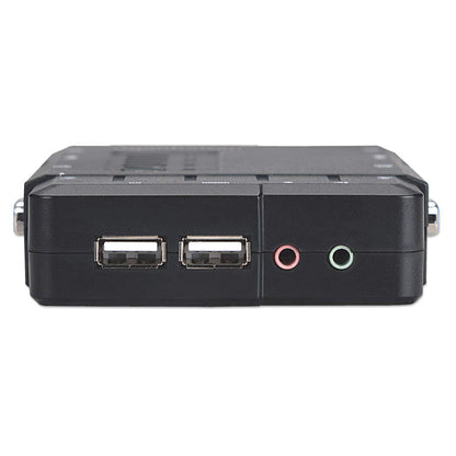 SWITCH KVM 4 PTOS USB Y 4PTOS VGA 3.5MM 1600X900 CON JUEGO CABLES