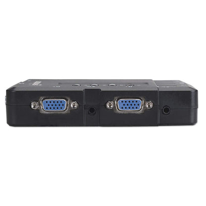 SWITCH KVM 4 PTOS USB Y 4PTOS VGA 3.5MM 1600X900 CON JUEGO CABLES