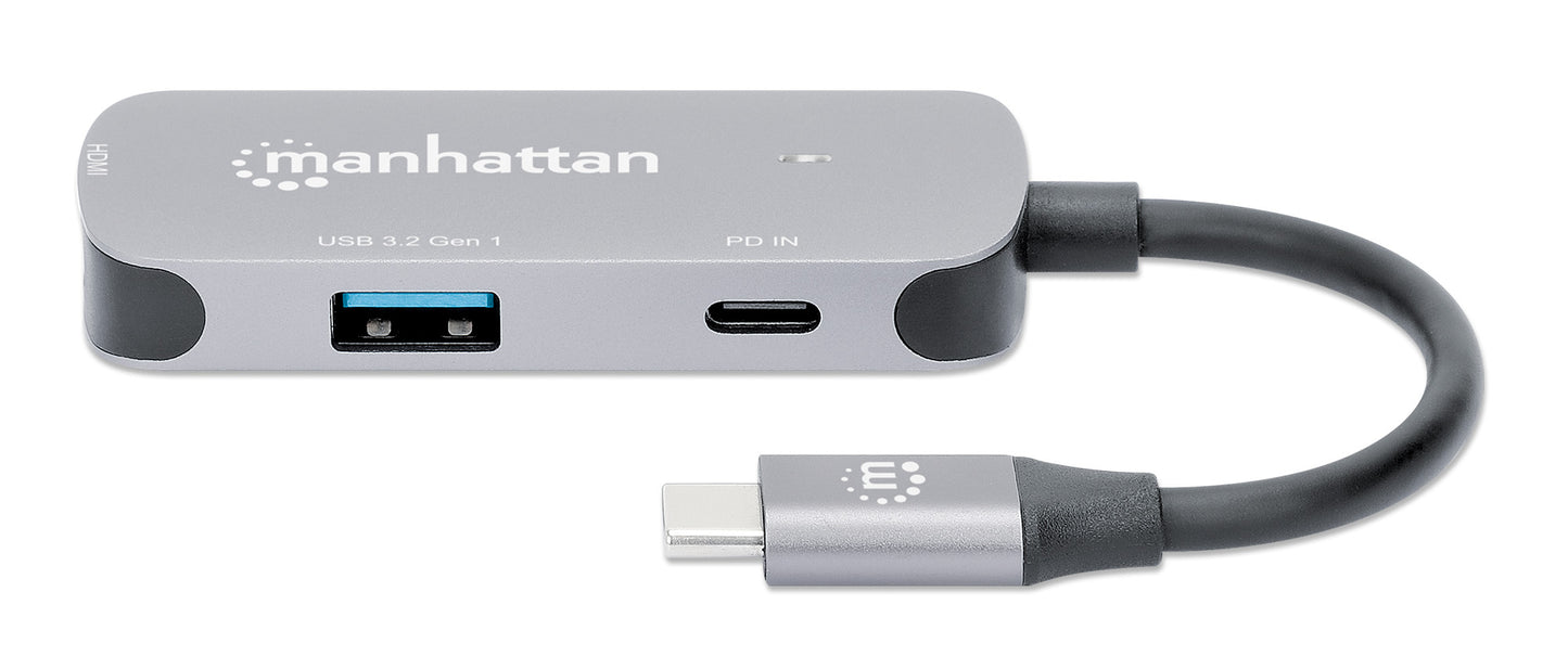 Docking Manhattan USB-C  3 Ptos HDMI 4K 60Hz USB-C