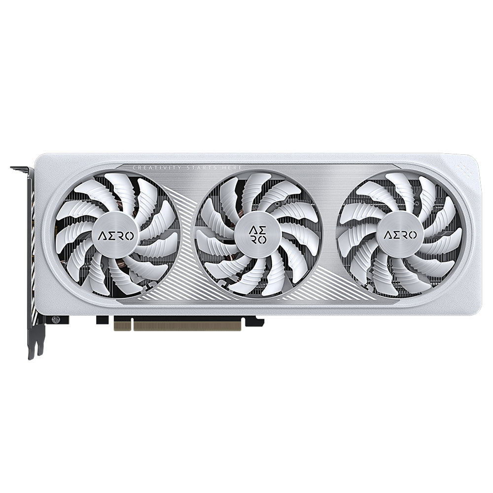 Tarjeta de Video Gigabyte Aero Geforce RTX4060 OC 8GB White Triple Fan GDDR6 PCIe 4.0 2xHDMI 2xDP